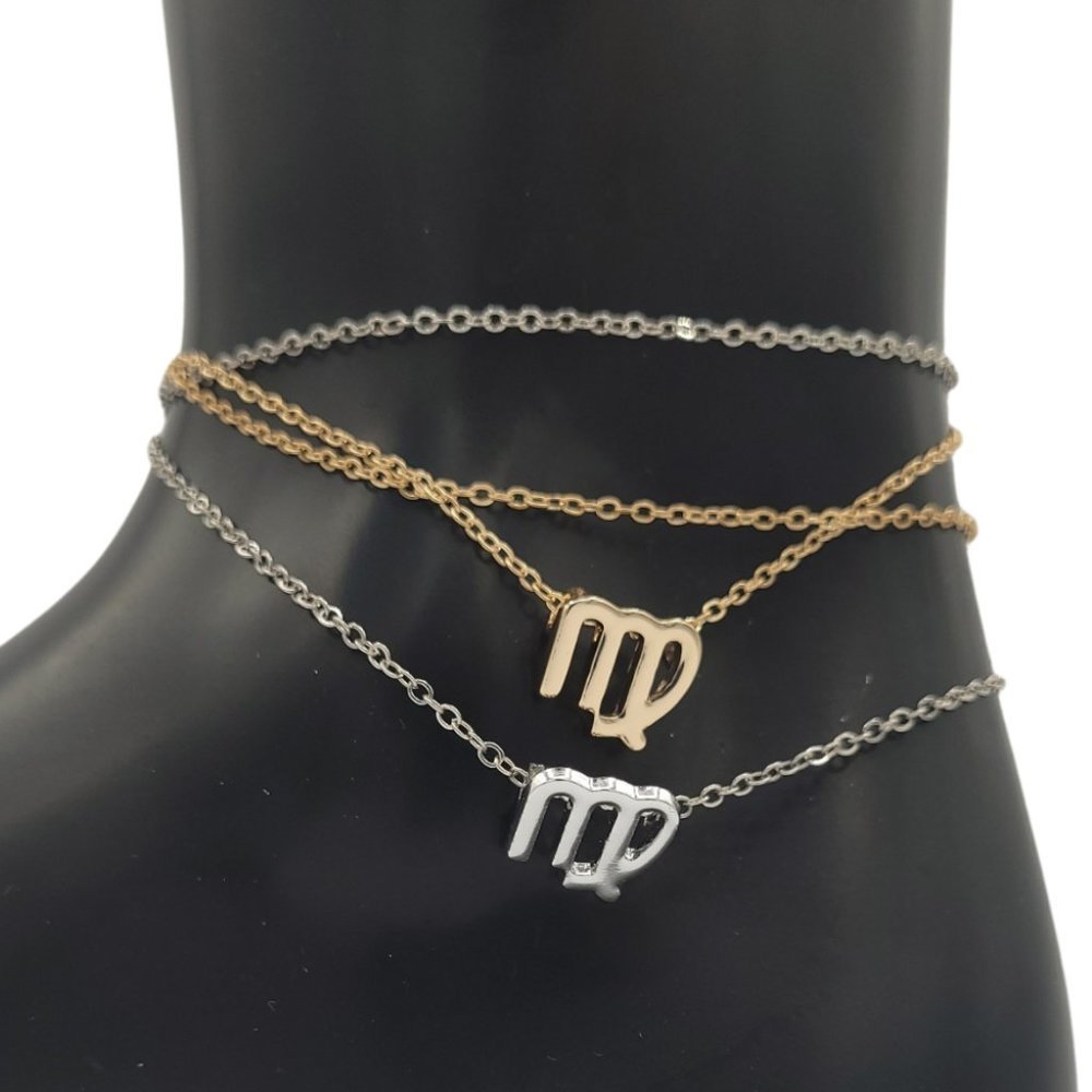 Wholesale Lot 125+ Zodiac Layered Anklets Gold Silver Tone NWT Astrology Boutiqu